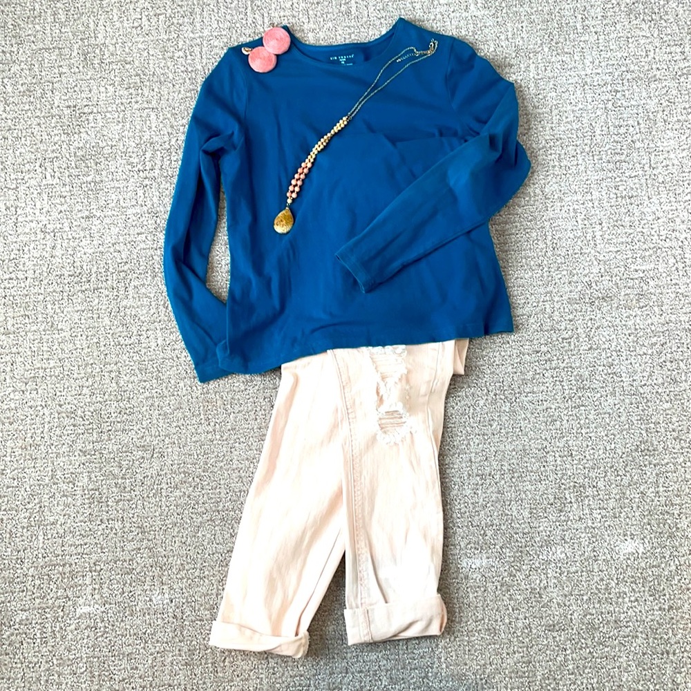 Dark teal pullover top